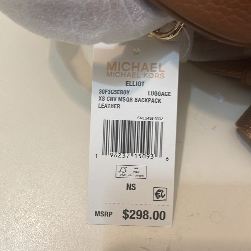 Michael Kors Elliot Extra Small Leather Convertible Messenger Backpack NWT! - Picture 6 of 10